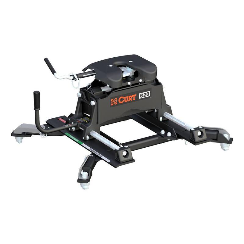 CURT Q20 5th Wheel Hitch with Roller and Ram Puck System Adapter - 16687