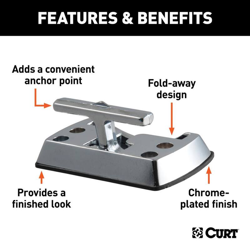 CURT Fold-Away Rope Hook (1,200 lbs., Packaged) - 83061