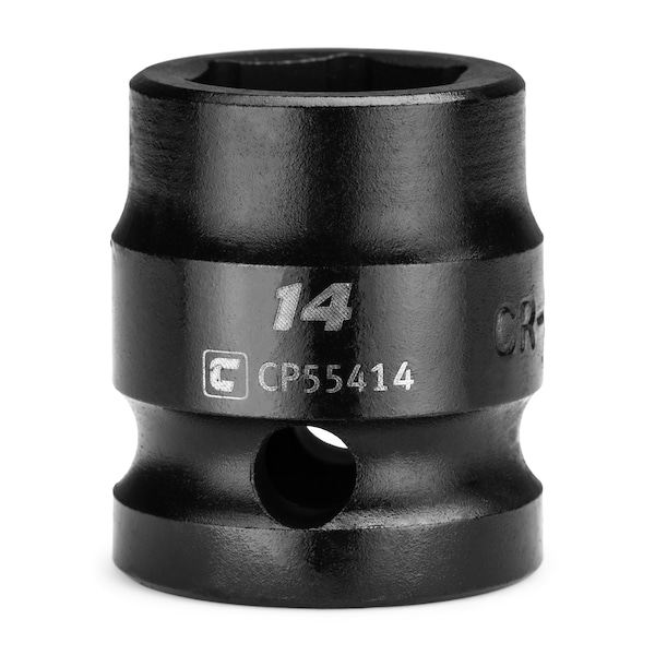 Capri Tools 1/2 in Drive 14 mm 6-Point Metric Stubby Impact Socket - CP55414