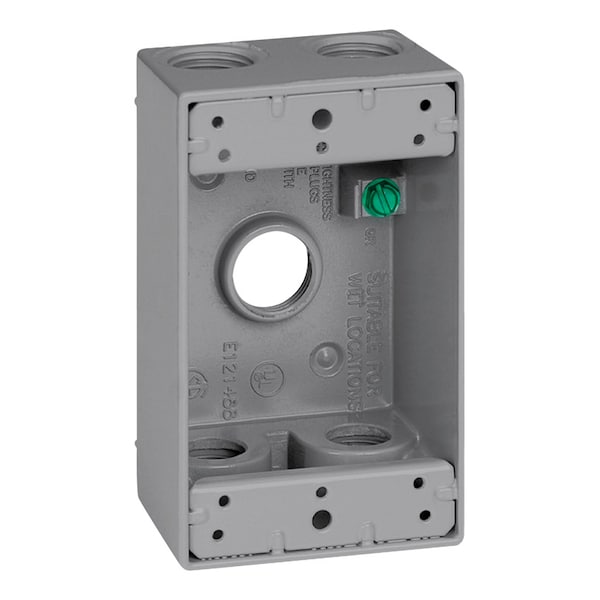 Sigma Electric Electrical Box, Outlet Box Type, 1 Gang, Die-Cast Metal - 14251-5