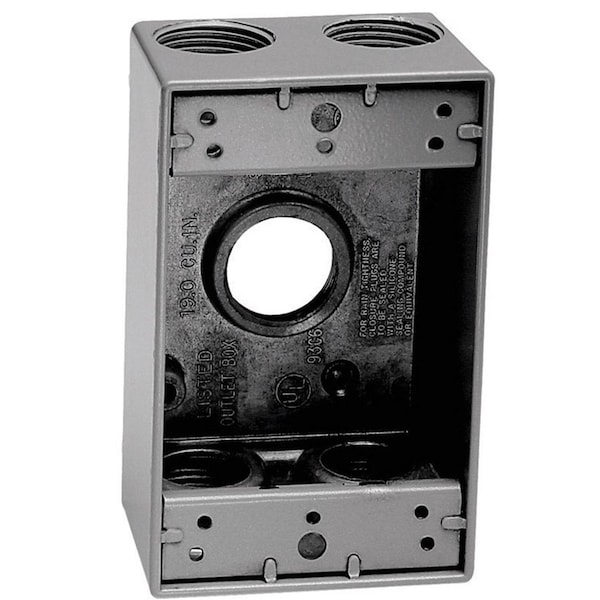 Sigma Electric Electrical Box, Outlet Box Type, 1 Gang, Die-Cast Metal - 14251-5