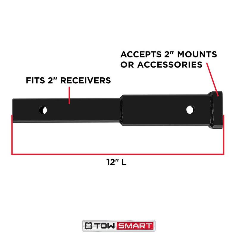 TowSmart 2 in. x 12 in. Hitch Extension with Collar 333 lbs. - 7067