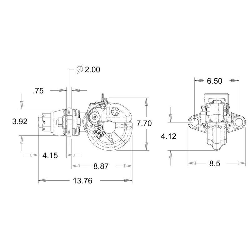 Buyers Products Company 30 Ton Forged Swivel-Type Pintle Hook - BP760A