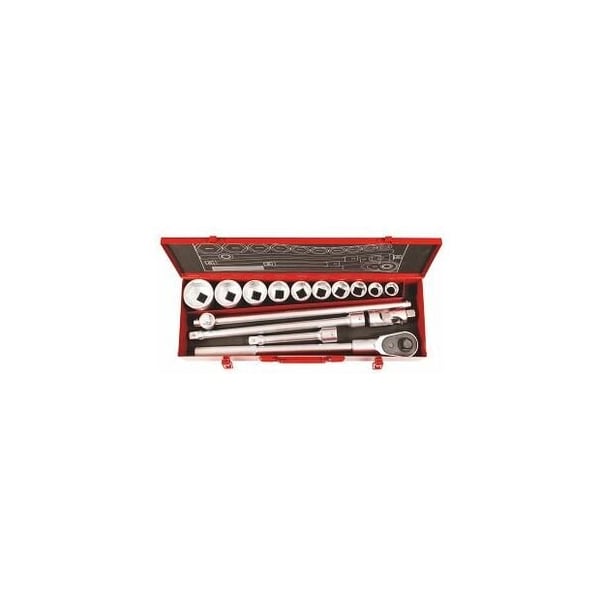 Holex 15 Pc 3/4 inch Drive Socket Set, Metric, 22 mm to 50 mm - 644200