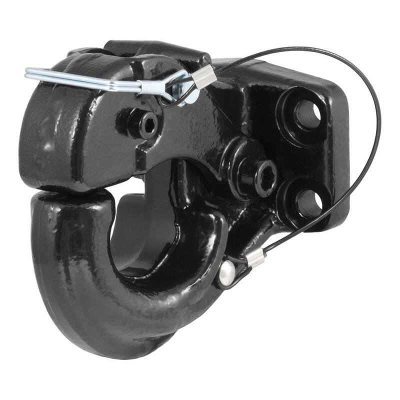 CURT 20,000 lbs. Pintle Hook Trailer Hitch (Fits 2-1/2 in. or 3 in. Lunette Eyes) - 48210