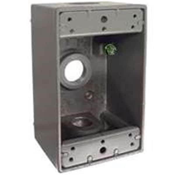 Bell Bell Weatherproof 5320-5 1-Gang 3 Outlet Box Aluminum Gray - 1328848