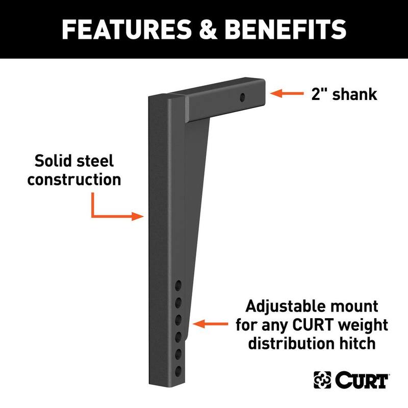 CURT Weight Distribution Shank (2" Shank, 14-1/2" Drop) - 17125
