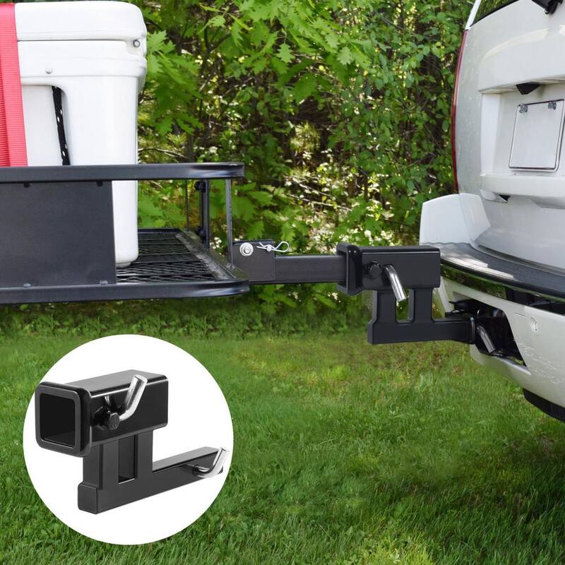 VEVOR Hitch Adapter, 1-1/4 in. to 2 in. Receiver Hitch Extender Extension, Trailer Hitch Riser with 4 in. Rise/Drop, Black - TCYZSJGDK114LE12SV0-730