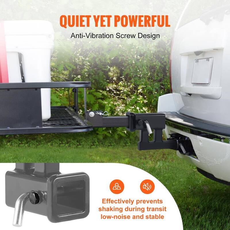 VEVOR Hitch Adapter, 1-1/4 in. to 2 in. Receiver Hitch Extender Extension, Trailer Hitch Riser with 4 in. Rise/Drop, Black - TCYZSJGDK114LE12SV0-730