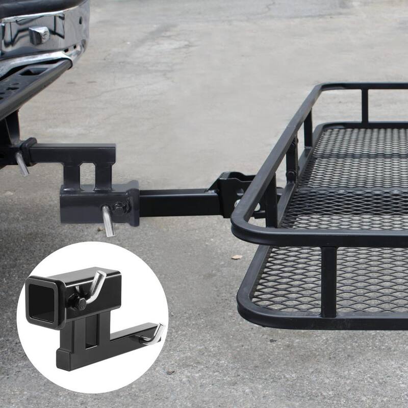 VEVOR Hitch Adapter, 1-1/4 in. to 2 in. Receiver Hitch Extender Extension, Trailer Hitch Riser with 4 in. Rise/Drop, Black - TCYZSJGDK114LE12SV0-730