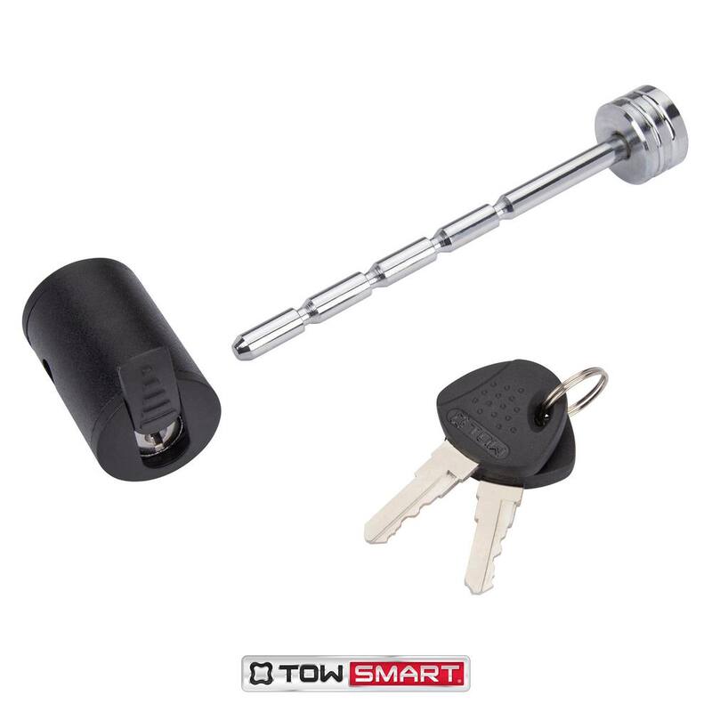 TowSmart 1/4 in. Pin, Adjustable Coupler Lock, 1 in. to 3 in. Coupler Span - Chrome - 7274