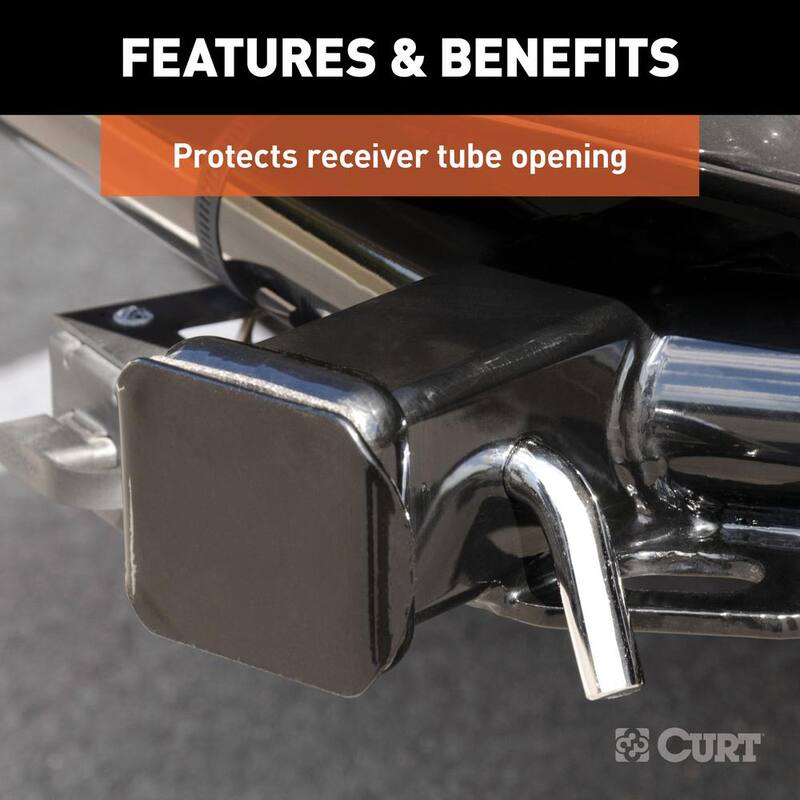 CURT 2" Black Steel Hitch Tube Cover - 22750
