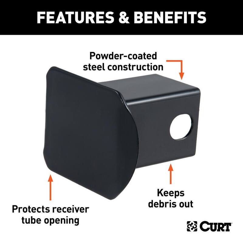 CURT 2" Black Steel Hitch Tube Cover - 22750