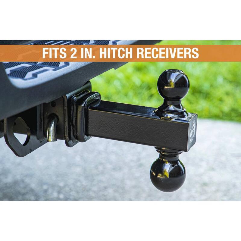 Buyers Products Company Double-Ball Hitch-Solid Shank with Black Towing Balls - 1802215