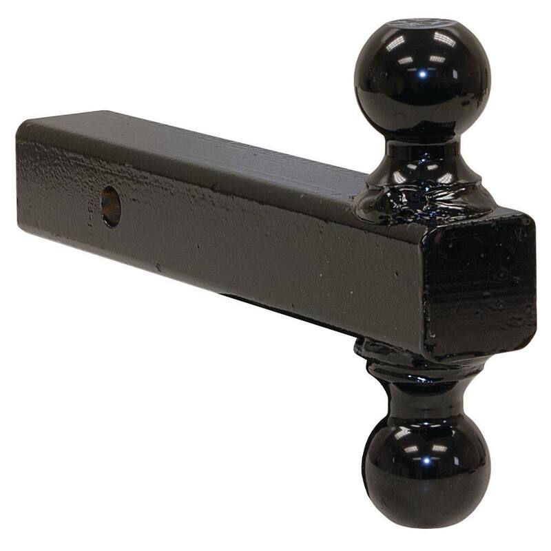 Buyers Products Company Double-Ball Hitch-Solid Shank with Black Towing Balls - 1802215