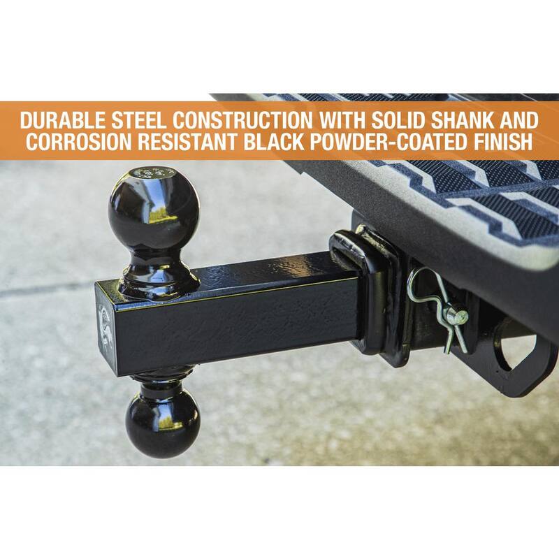 Buyers Products Company Double-Ball Hitch-Solid Shank with Black Towing Balls - 1802215