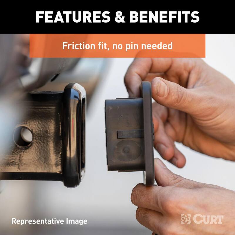 CURT 1-1/4" Rubber Hitch Tube Cover (Packaged) - 22275