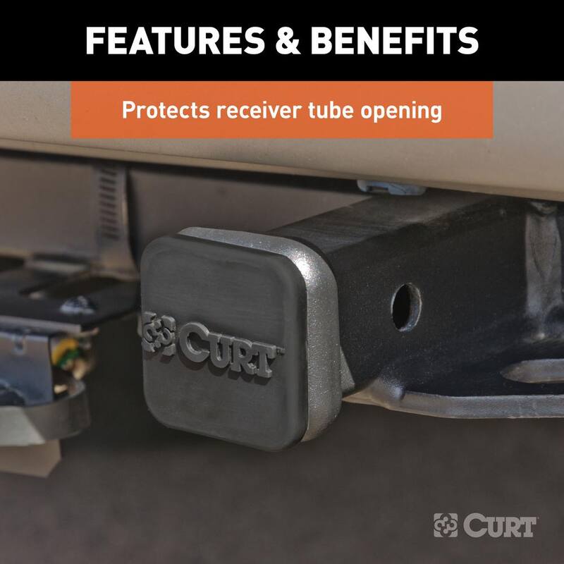 CURT 1-1/4" Rubber Hitch Tube Cover (Packaged) - 22275