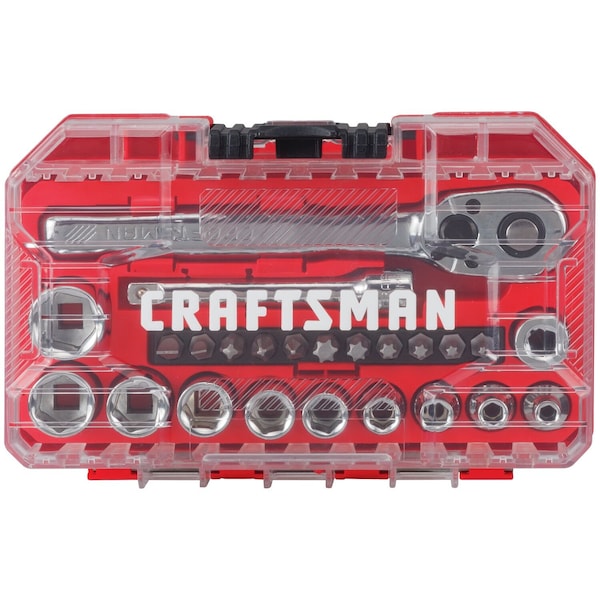 Craftsman Tool Set, 24 Piece Standard (SAE) Polish, SAE, 24 pcs - CMMT12009LZ