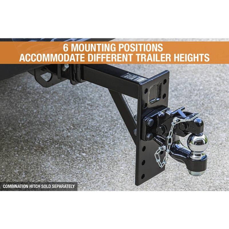 Buyers Products Company 6-Position 10,000 lbs. Pintle Hook Mount for 2 in. Hitch Receivers - PM1012