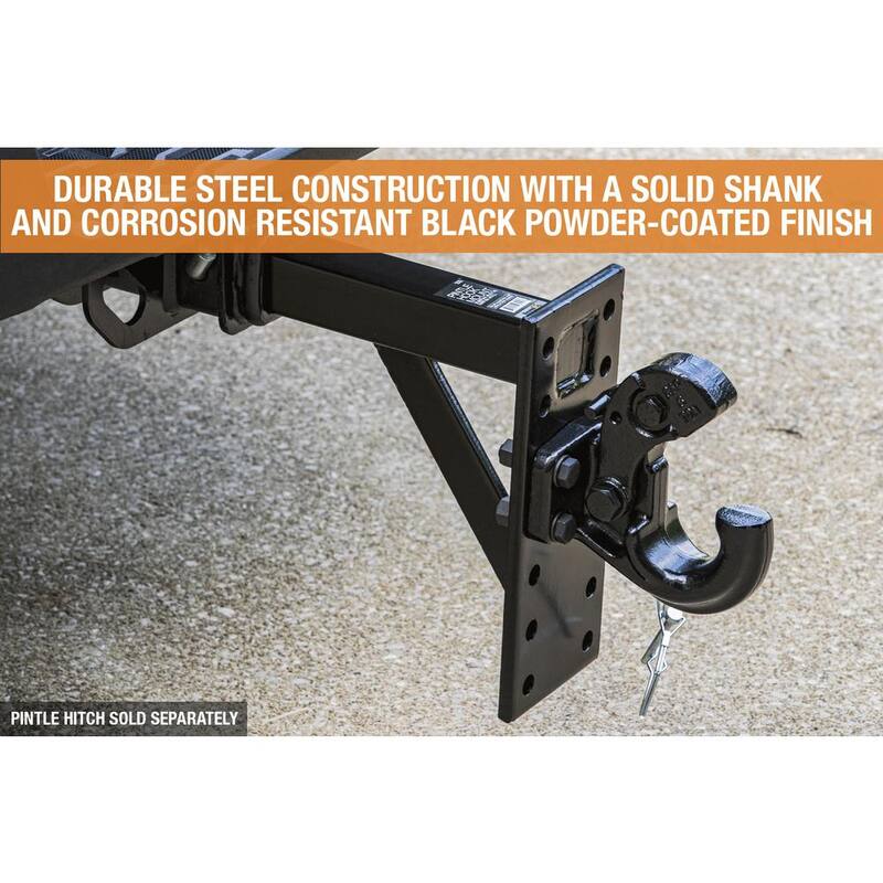Buyers Products Company 6-Position 10,000 lbs. Pintle Hook Mount for 2 in. Hitch Receivers - PM1012