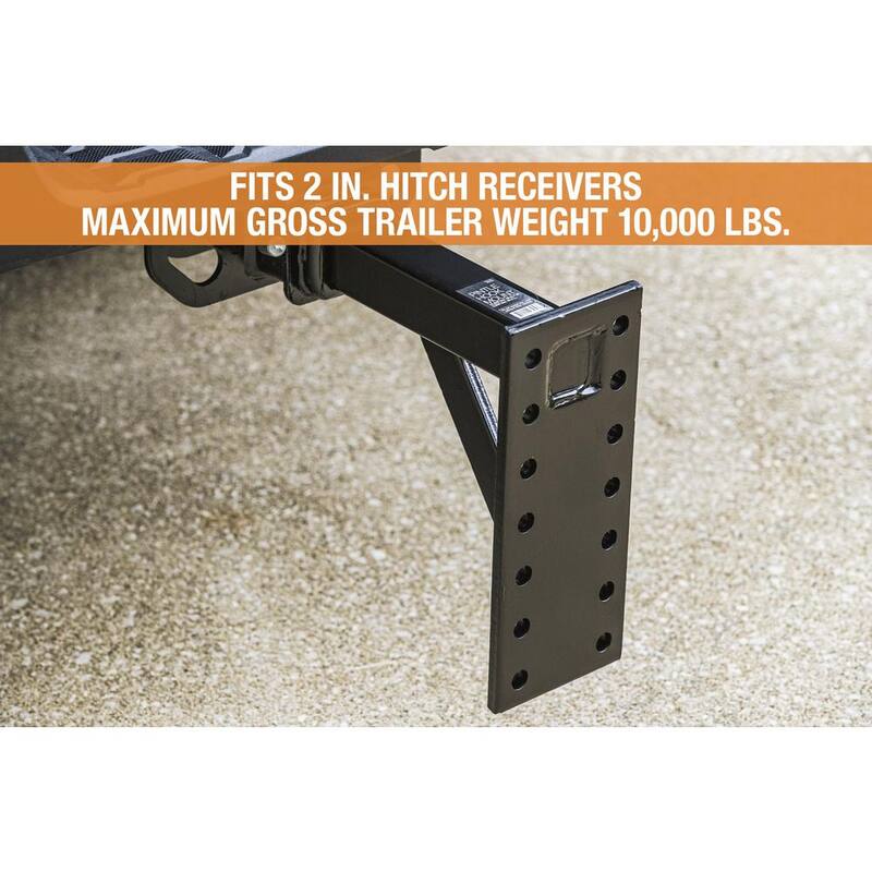 Buyers Products Company 6-Position 10,000 lbs. Pintle Hook Mount for 2 in. Hitch Receivers - PM1012