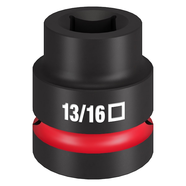 Milwaukee Tool 1 in Drive Impact Socket 13/16 in Size, Standard Socket, Black Phosphate - 49-66-7841