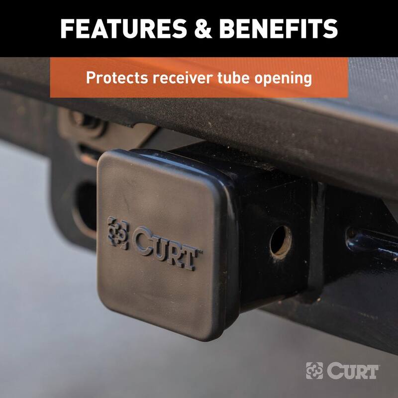 CURT 2-1/2" Rubber Hitch Tube Cover (Packaged) - 22278