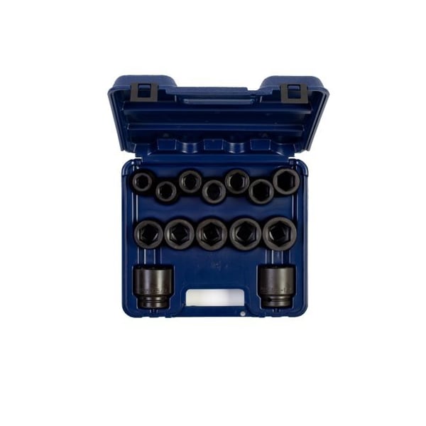 Wright Tool 3/4 in. Drive 14 Piece Blow Mold Case Set - 6 Point Standard Impact Sockets, 3/4 in. - 1-5/8 in. - 610-MC