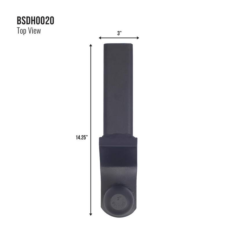 Trailer Valet Blackout 2 in. Ball 7500 lbs. Capacity Class III Ball Hitch Reversible (2 in. Plus 2-5/16 in.) Black Powder Coat - BSDH0020