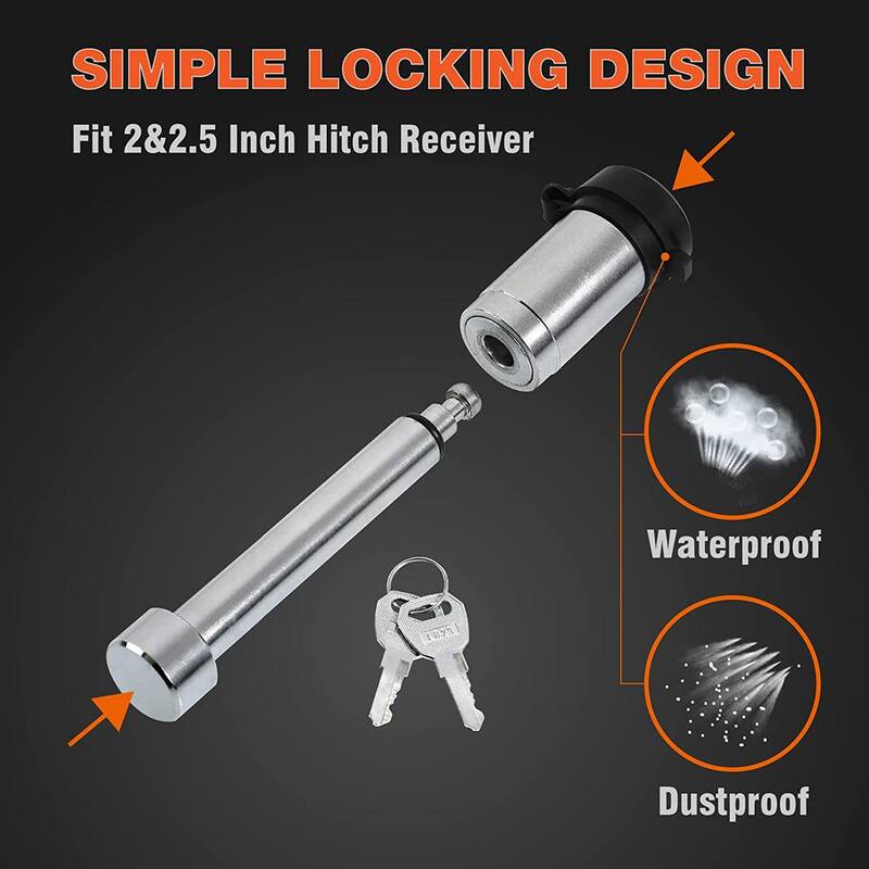 ROAD DAWG 5/8 in. Dia Trailer Hitch Receiver Lock Pin with Keys (2-Pack) - ATRMT8026D