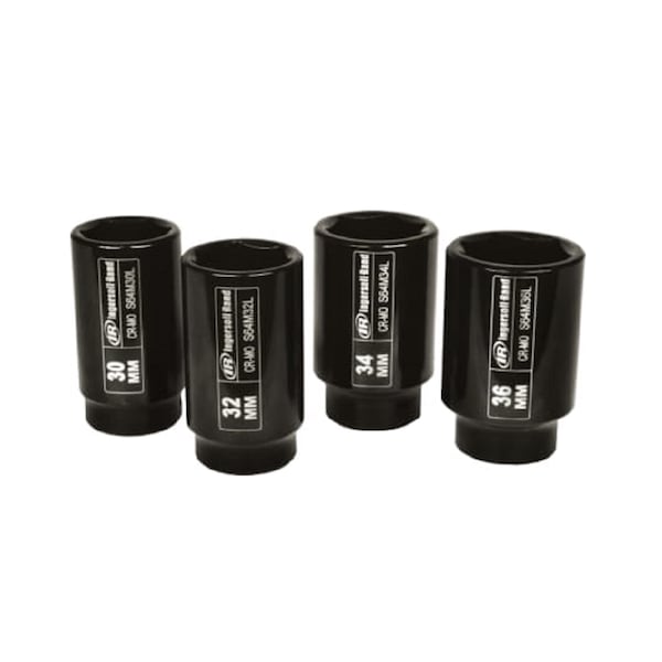 Ingersoll-Rand Socket Set 4 PC 1/2 IN Metric Deep Axle Nut - IRTSK4M4LN