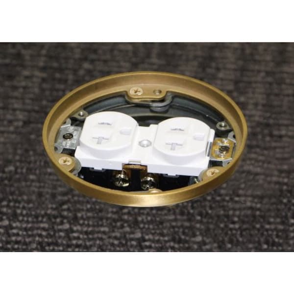 Southwire Round Floor Flange Brass, NOVAL Accessory, Brass - FBF-BR