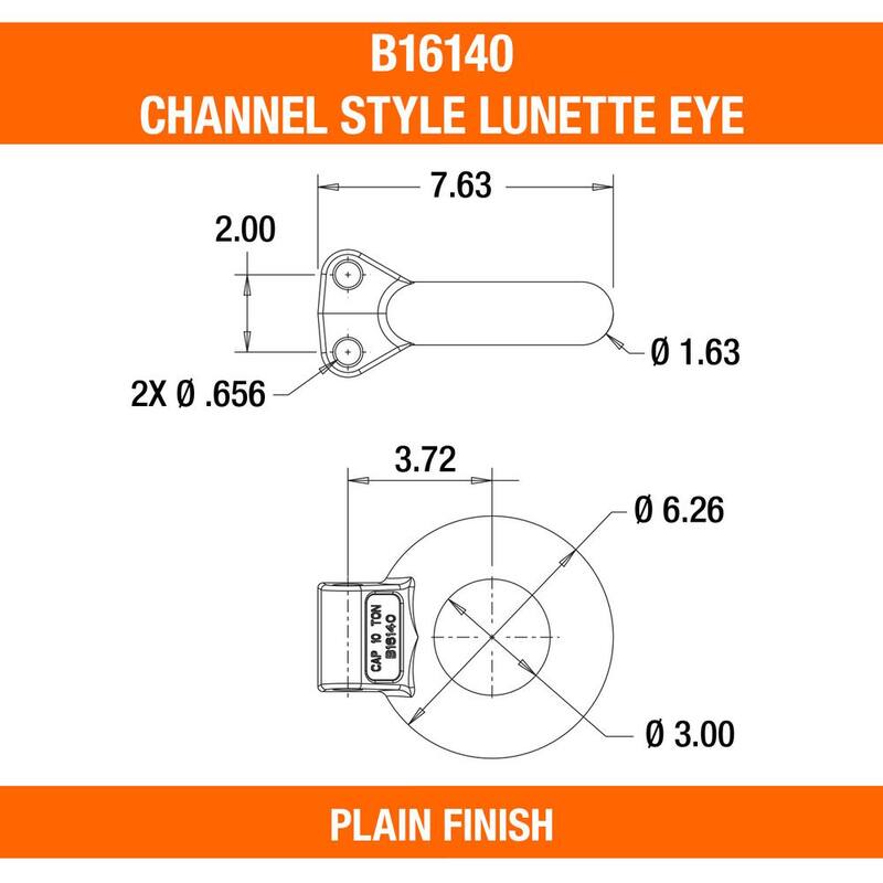 Buyer's Products Plain 10-Ton Forged Steel Tow Drawbar Eye 3 in. I.D. - B16140