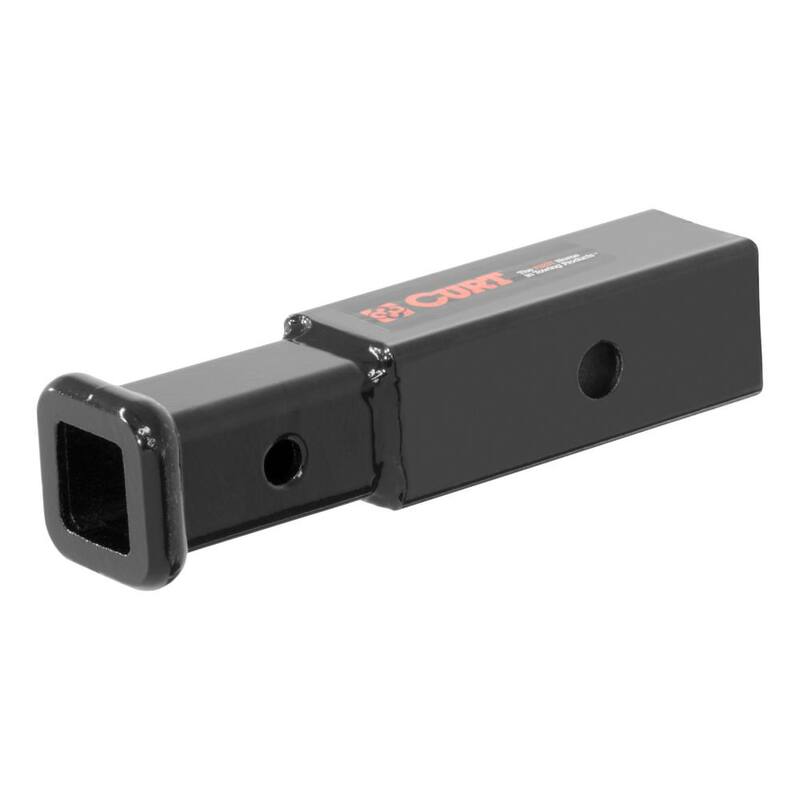 CURT Receiver Tube Adapter, Universal Towing Draw Bar (2 in. to 1-1/4 in. Shank, 3,500 lbs. GTW, 4 in. Length) - 45770