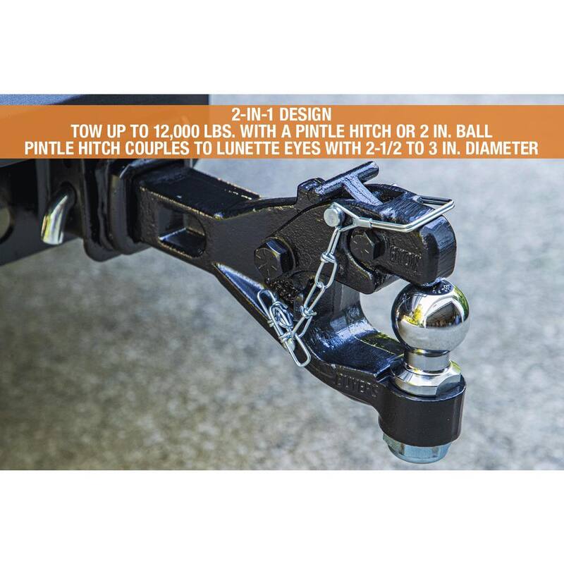 Buyers Products Company 2 in. 6-Ton Chrome Receiver Mount Combination Hitch Ball - RM62000