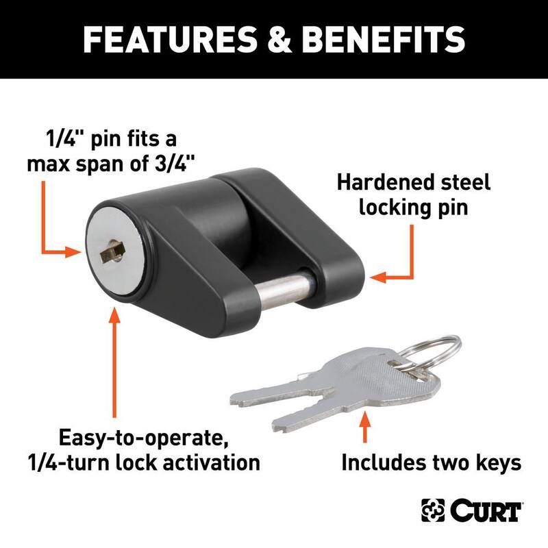 CURT Hitch Clips (Fits 1/2 in. or 5/8 in. Pin, Zinc, 3-Pack) - 23521