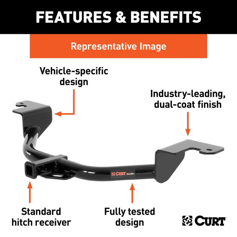 CURT Class 2 Trailer Hitch, 1-1/4 in. Receiver, Select Cadillac DeVille - 12055
