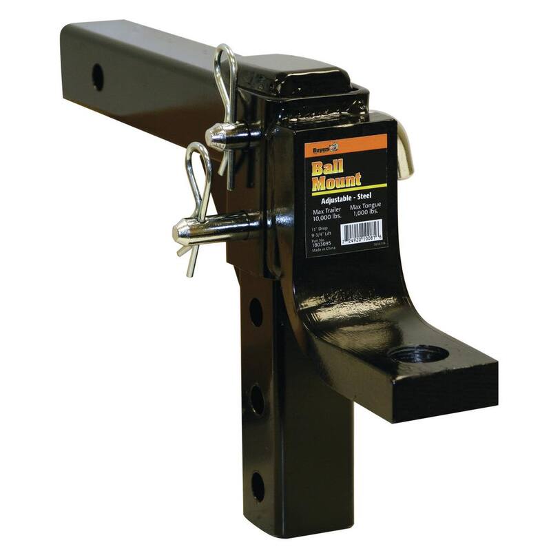 Buyers Products Company 4-Position 2 in. Solid Shank Adjustable Ball Mount - 1803095