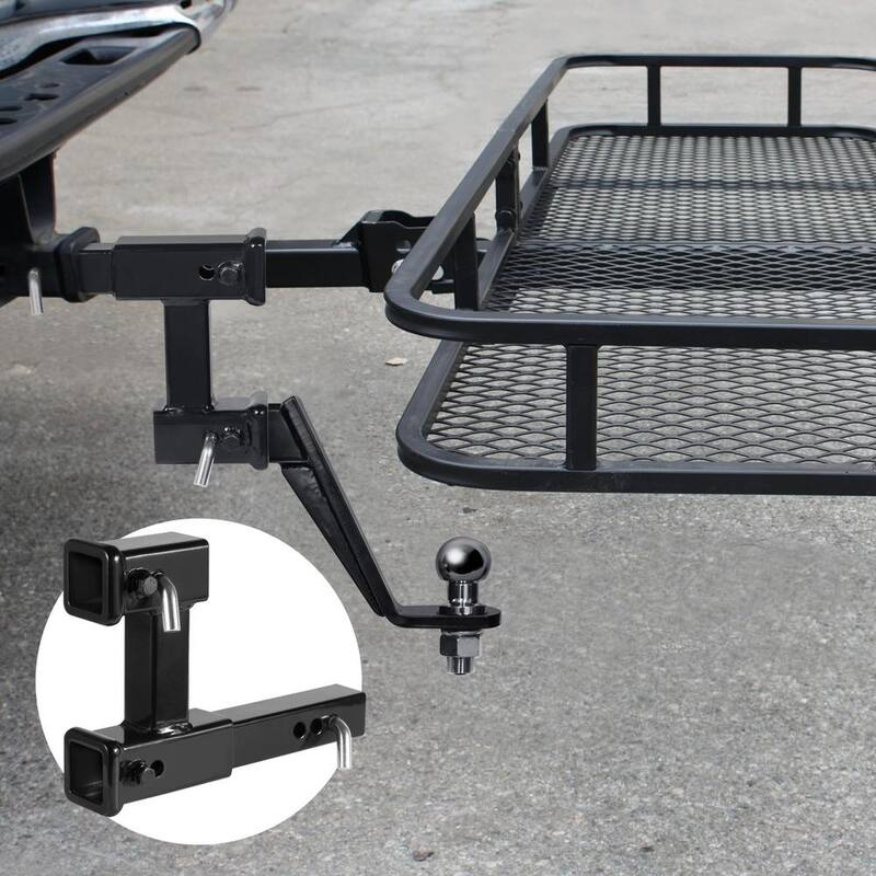 VEVOR Dual Hitch Extension, for 2 in. Trailer Hitch Receiver, Hitch Adapter Extender to 10 in.Max Adjustable Length - TCYZSJGSK221Y49P0V0-730
