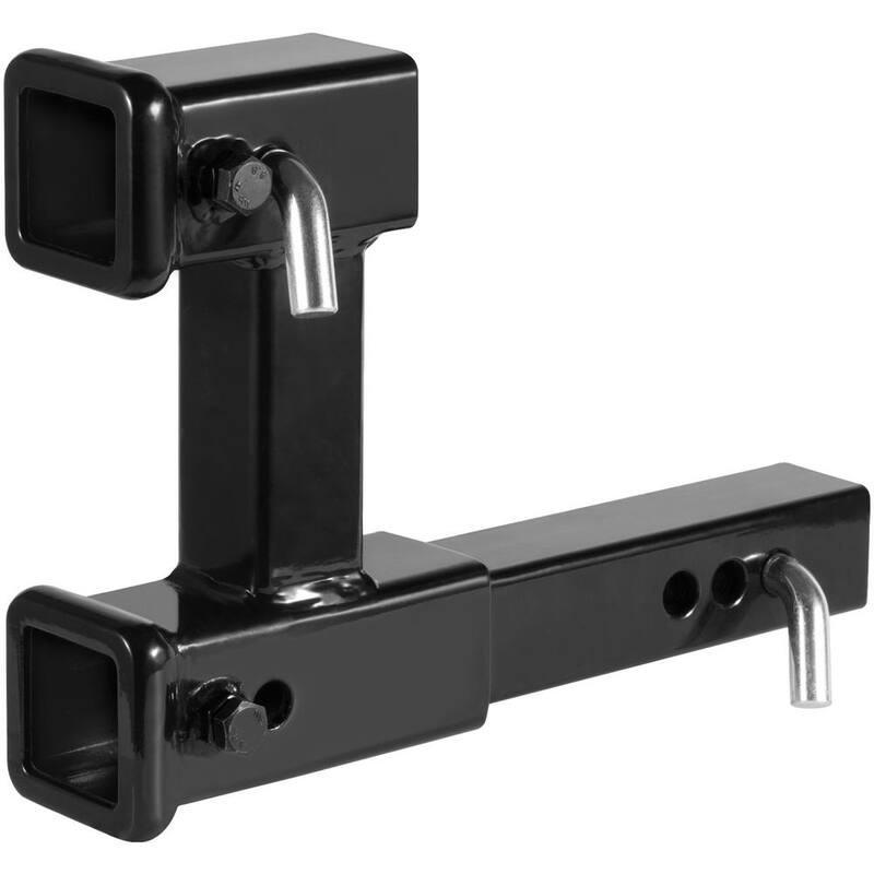 VEVOR Dual Hitch Extension, for 2 in. Trailer Hitch Receiver, Hitch Adapter Extender to 10 in.Max Adjustable Length - TCYZSJGSK221Y49P0V0-730