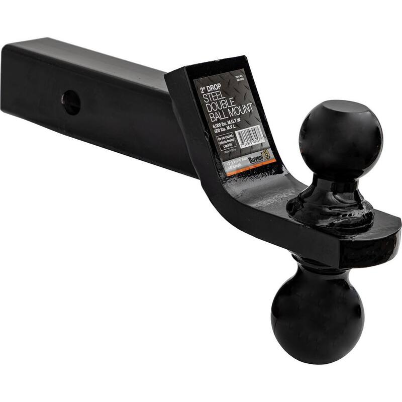 Buyers Products Company 2 in. and 2-5/16 in. Towing Ball Mount with Dual Black Balls - 1803215