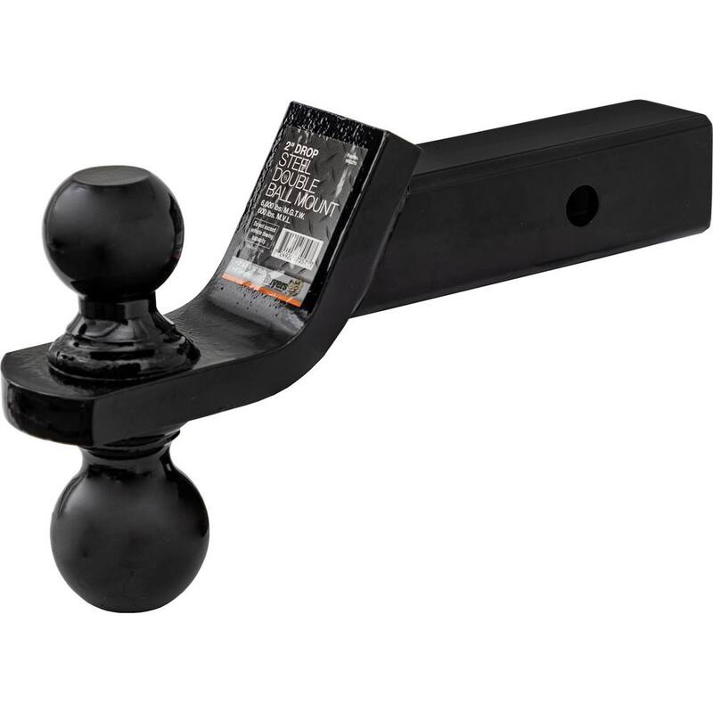 Buyers Products Company 2 in. and 2-5/16 in. Towing Ball Mount with Dual Black Balls - 1803215