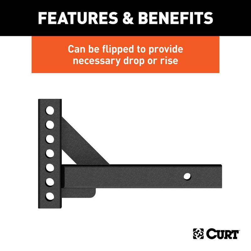 CURT Weight Distribution Shank (2" Shank, 2" Drop, 6" Rise) - 17102