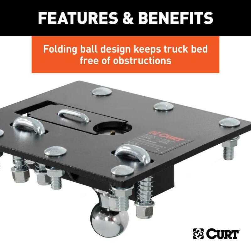 CURT Over-Bed Folding Ball Gooseneck Hitch - 61052