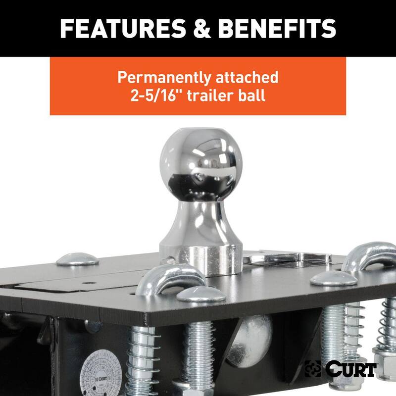 CURT Over-Bed Folding Ball Gooseneck Hitch - 61052