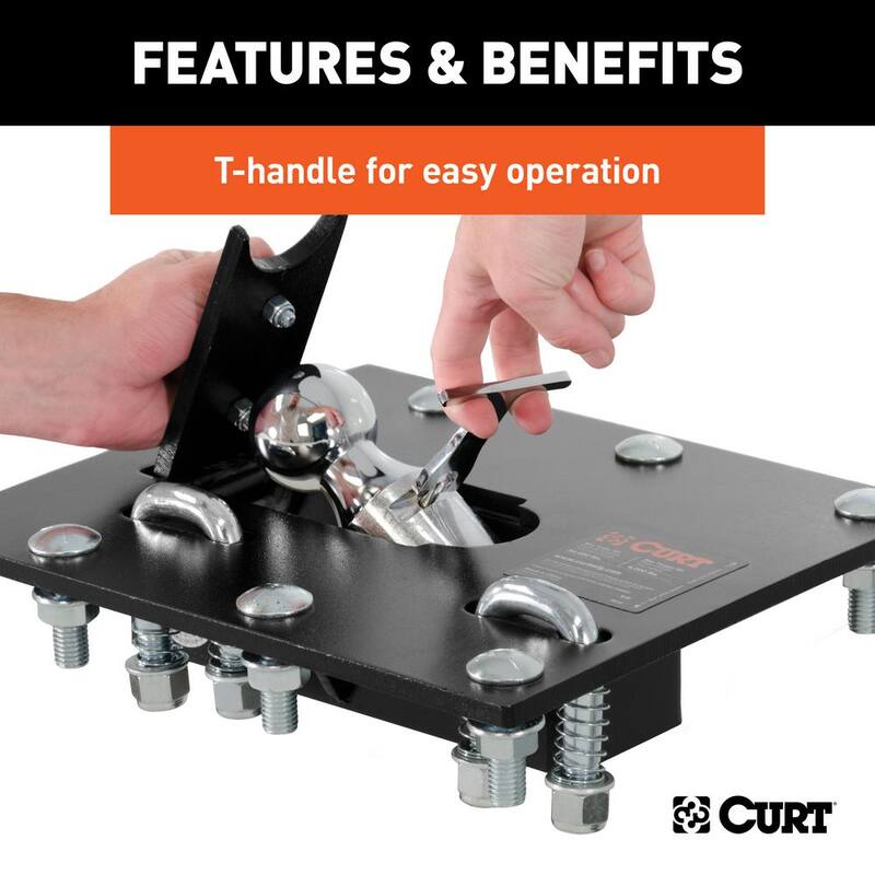 CURT Over-Bed Folding Ball Gooseneck Hitch - 61052