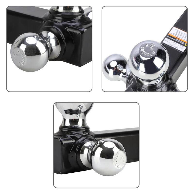 BRIDGELAND Triple Ball Trailer Hitch Ball Mount 1-7/8 in. x 2 in. x 2-5/16 in. Ball Diameters Adjustable Trailer Hitch Ball Mount - 91075