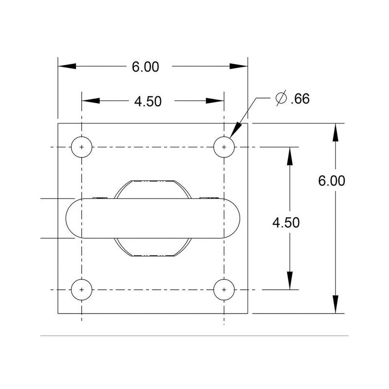 Buyers Products Company 2-1/2 in. Welded 4-Bolt Mount Drawbar - BDB125015W