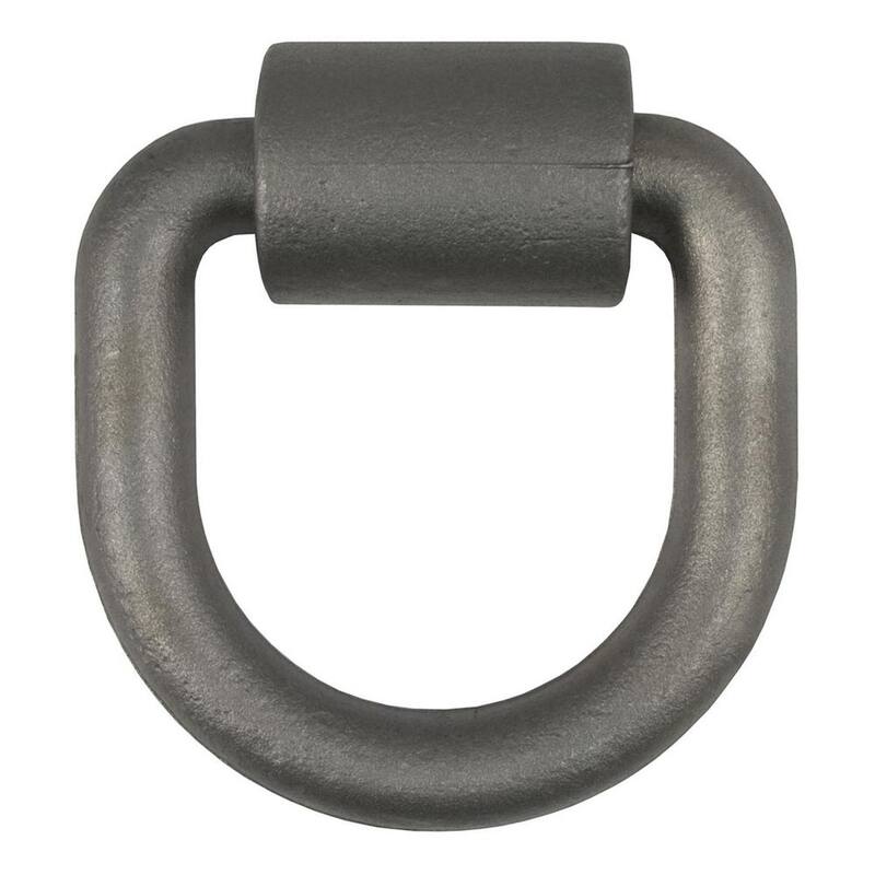 CURT 3"x 3" Weld-On Tie-Down D-Ring (8,833 lbs., Raw Steel) - 83760